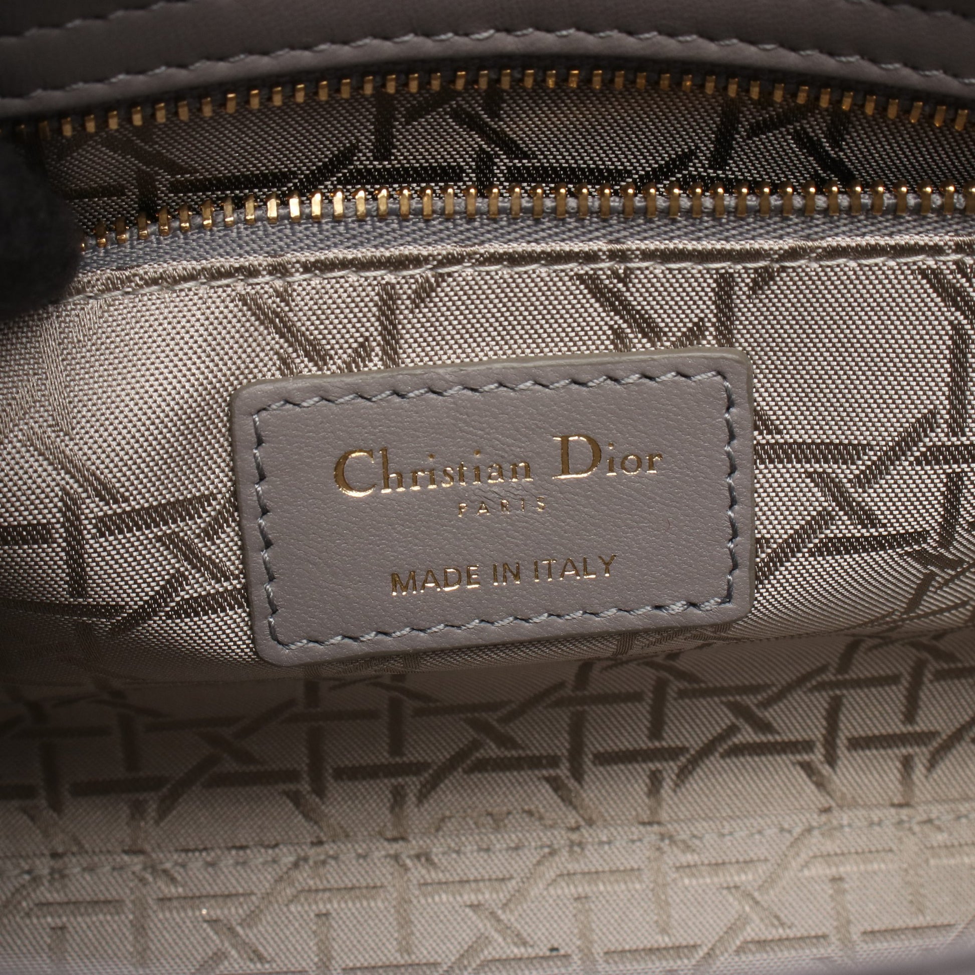 レディディオール スモール 2WAY ハンドバッグ レザー グレー クリスチャンディオール バッグ Christian Dior