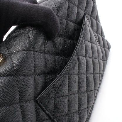 ココハンドル29 トップハンドル フラップ バッグ マトラッセ 2WAY ハンドバッグ キャビアスキン ブラック ゴールド金具 シャネル バッグ CHANEL