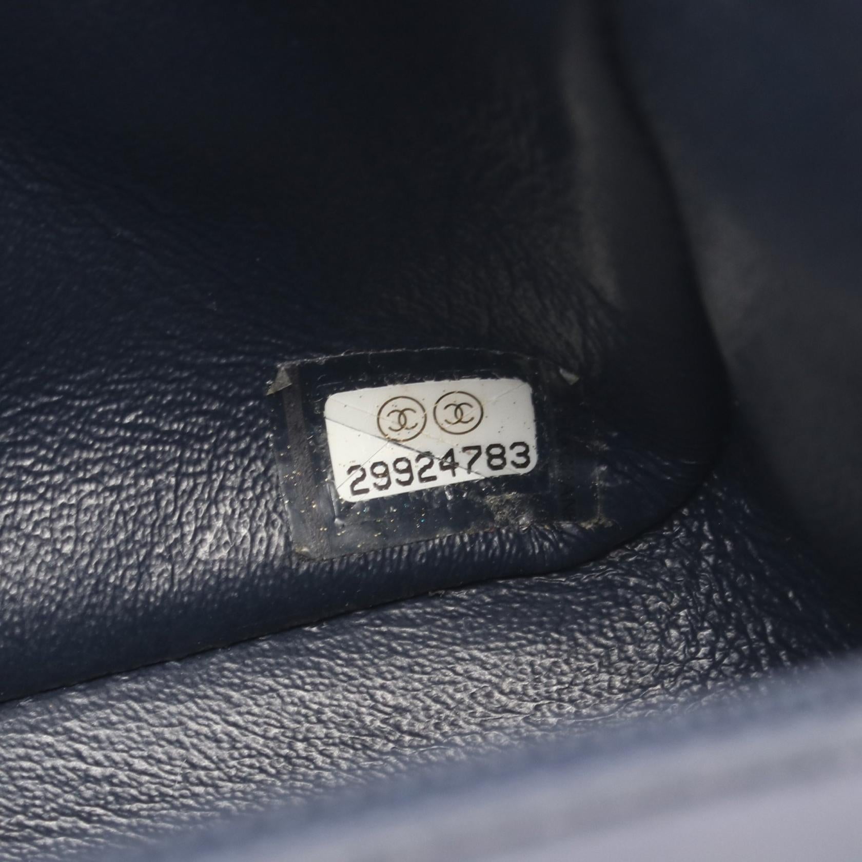 ミニマトラッセ チェーンショルダーバッグ ラムスキン ネイビー ゴールド金具 シャネル バッグ CHANEL