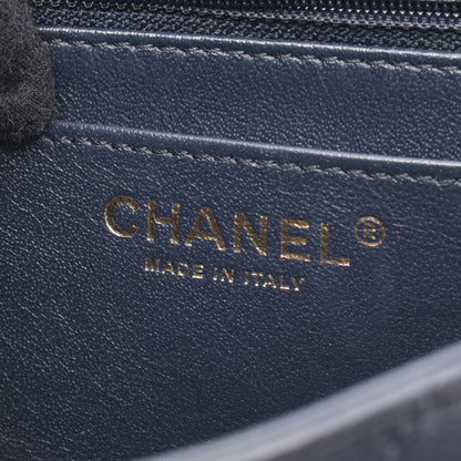 ミニマトラッセ チェーンショルダーバッグ ラムスキン ネイビー ゴールド金具 シャネル バッグ CHANEL