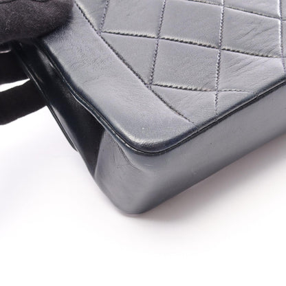 マトラッセ ダイアナフラップ チェーンショルダーバッグ ラムスキン ネイビー ゴールド金具 シャネル バッグ CHANEL