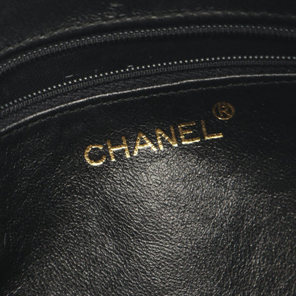 ココマーク ダイヤステッチ タッセル チェーンショルダーバッグ ラムスキン ブラック ゴールド金具 シャネル バッグ CHANEL