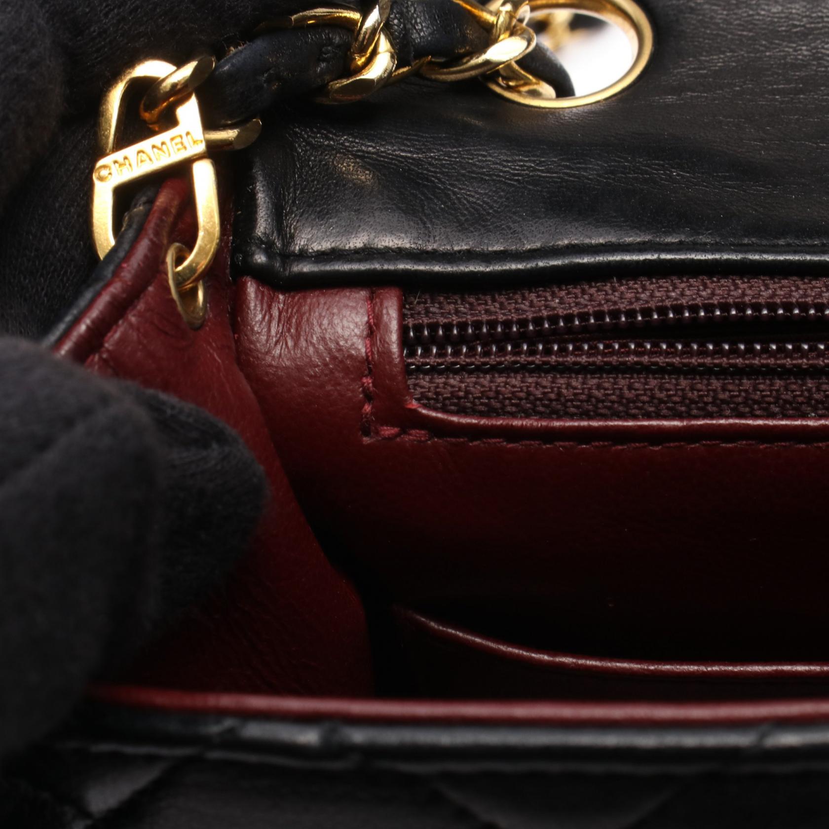ミニマトラッセ20 チェーンショルダーバッグ ラムスキン ブラック ゴールド金具 シャネル バッグ CHANEL