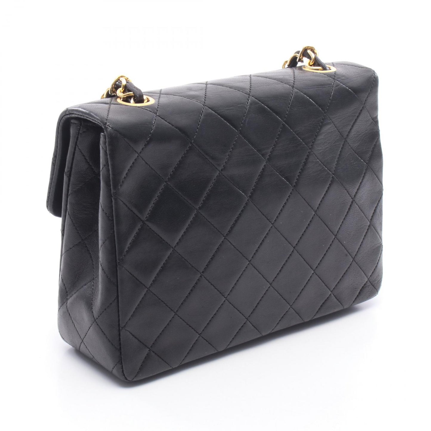 ミニマトラッセ20 チェーンショルダーバッグ ラムスキン ブラック ゴールド金具 シャネル バッグ CHANEL