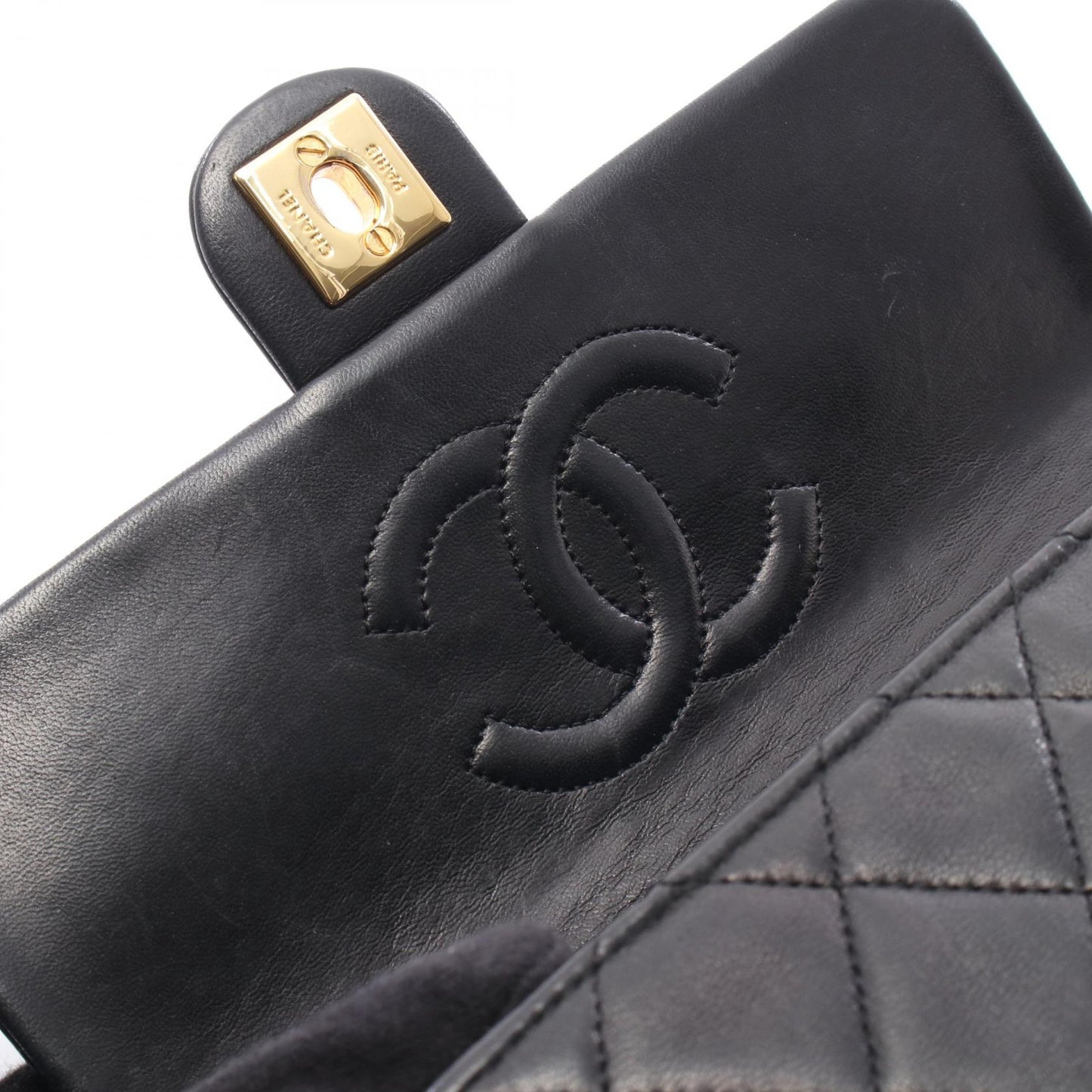 ミニマトラッセ20 チェーンショルダーバッグ ラムスキン ブラック ゴールド金具 シャネル バッグ CHANEL