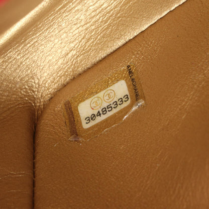 マトラッセ ミニ チェーンショルダー チェーンショルダーバッグ ラムスキン レッド ゴールド金具 シャネル バッグ CHANEL