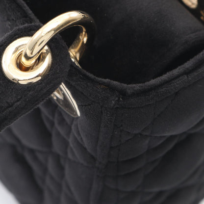 レディディオール ミニ カナージュ 2WAY ハンドバッグ ベロア ブラック クリスチャンディオール バッグ Christian Dior
