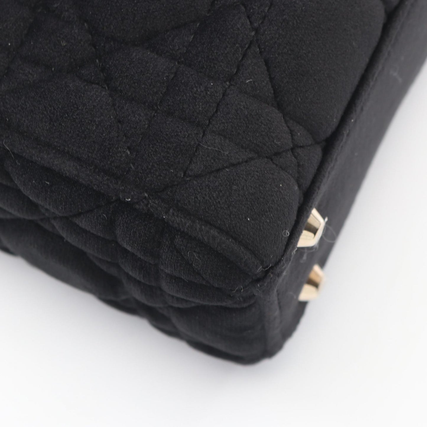 レディディオール ミニ カナージュ 2WAY ハンドバッグ ベロア ブラック クリスチャンディオール バッグ Christian Dior