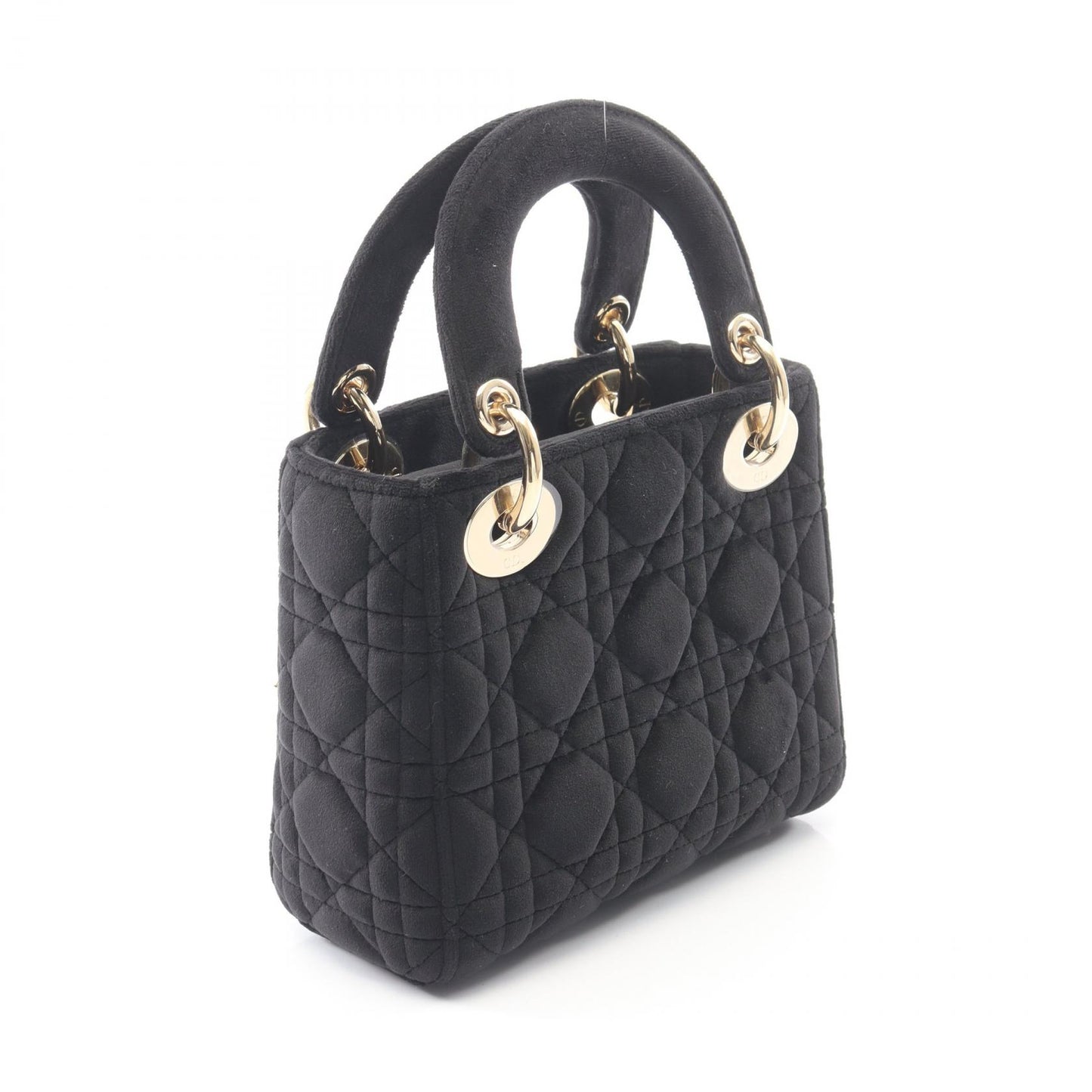 レディディオール ミニ カナージュ 2WAY ハンドバッグ ベロア ブラック クリスチャンディオール バッグ Christian Dior