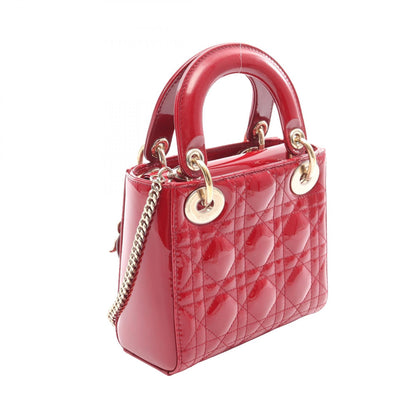 レディディオール ミニ カナージュ 2WAY ハンドバッグ エナメルレザー レッド クリスチャンディオール バッグ Christian Dior