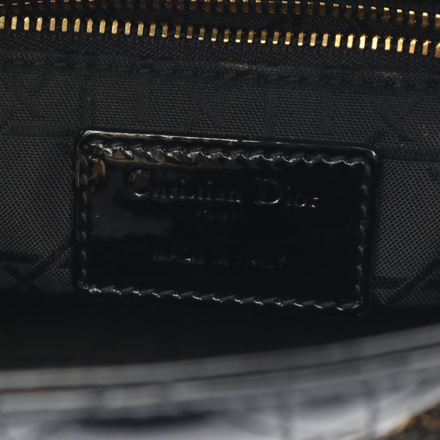 レディディオール ミニ カナージュ 2WAY ハンドバッグ エナメルレザー ブラック クリスチャンディオール バッグ Christian Dior