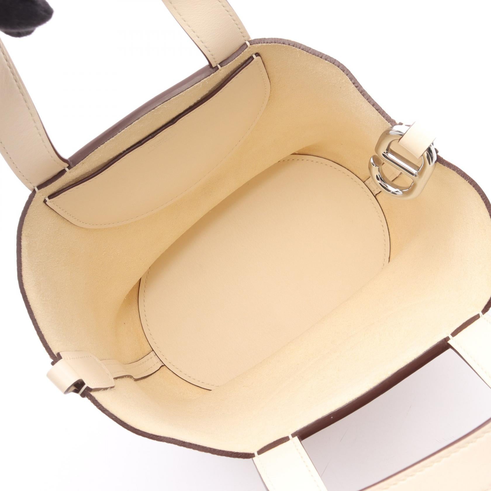 インザループ18 ナタ ハンドバッグ トリヨンクレマンス アイボリー シルバー金具 U刻印 エルメス バッグ HERMES