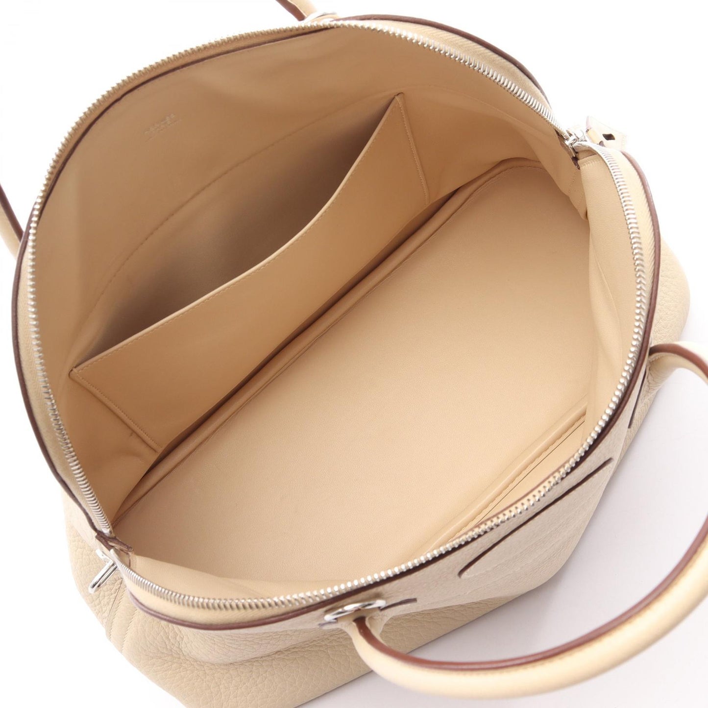 ボリード35 パルシュマン ハンドバッグ トリヨンクレマンス ライトベージュ シルバー金具 □M刻印 エルメス バッグ HERMES