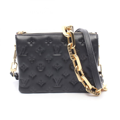 クッサンBB モノグラムエンボス ノワール 2WAY チェーンショルダーバッグ レザー ブラック ルイヴィトン バッグ LOUIS VUITTON
