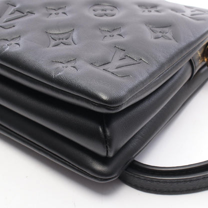 クッサンBB モノグラムエンボス ノワール 2WAY チェーンショルダーバッグ レザー ブラック ルイヴィトン バッグ LOUIS VUITTON
