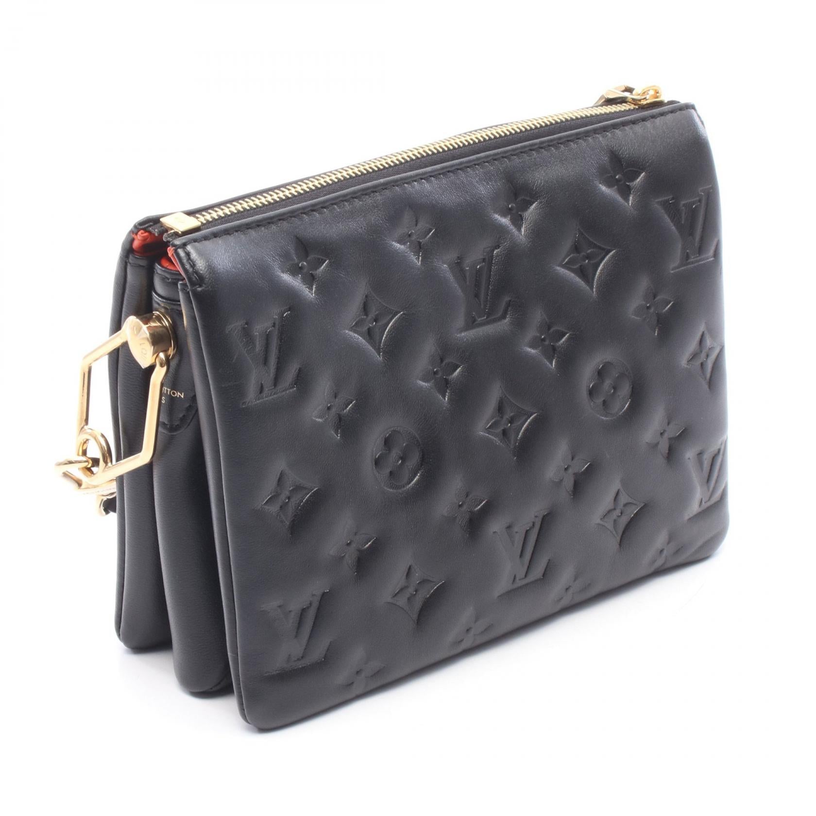クッサンBB モノグラムエンボス ノワール 2WAY チェーンショルダーバッグ レザー ブラック ルイヴィトン バッグ LOUIS VUITTON