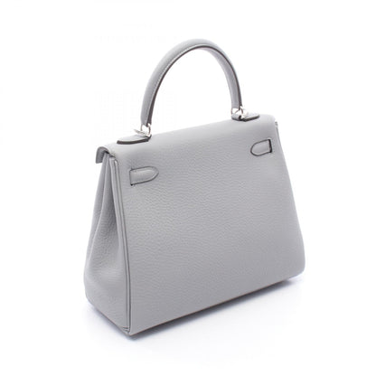 ケリー25 グリパンタン 内縫い 2WAY ハンドバッグ トゴ グレー シルバー金具 G刻印 エルメス バッグ HERMES