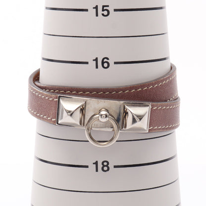 リヴァル ドゥブルトゥール ブレスレット レザー ブラウン □L刻印 エルメス アクセサリー HERMES