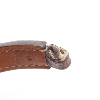 リヴァル ドゥブルトゥール ブレスレット レザー ブラウン □L刻印 エルメス アクセサリー HERMES