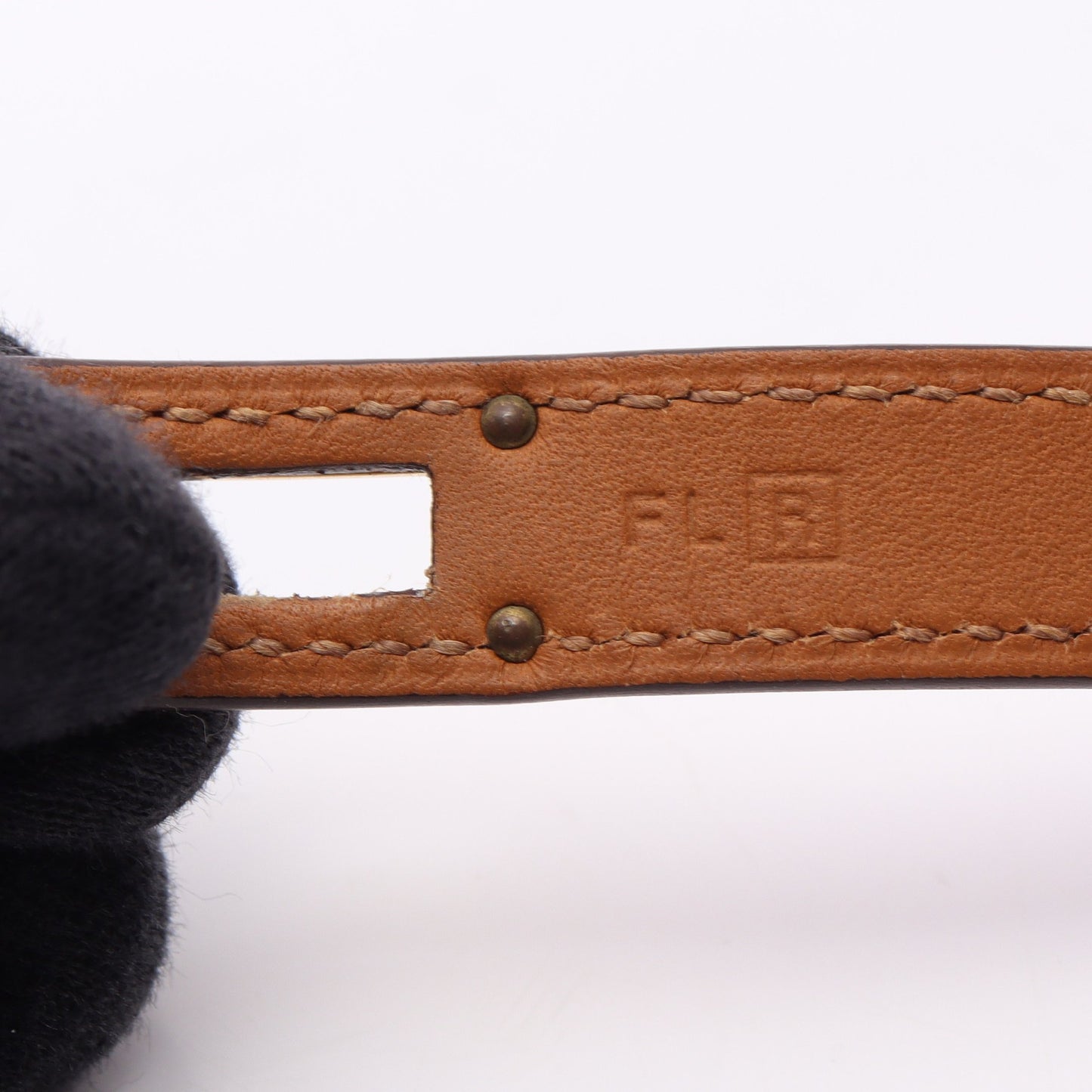 ケリーブレスレット ドゥブルトゥール ブレスレット GP レザー ブラウン ゴールド エルメス アクセサリー HERMES