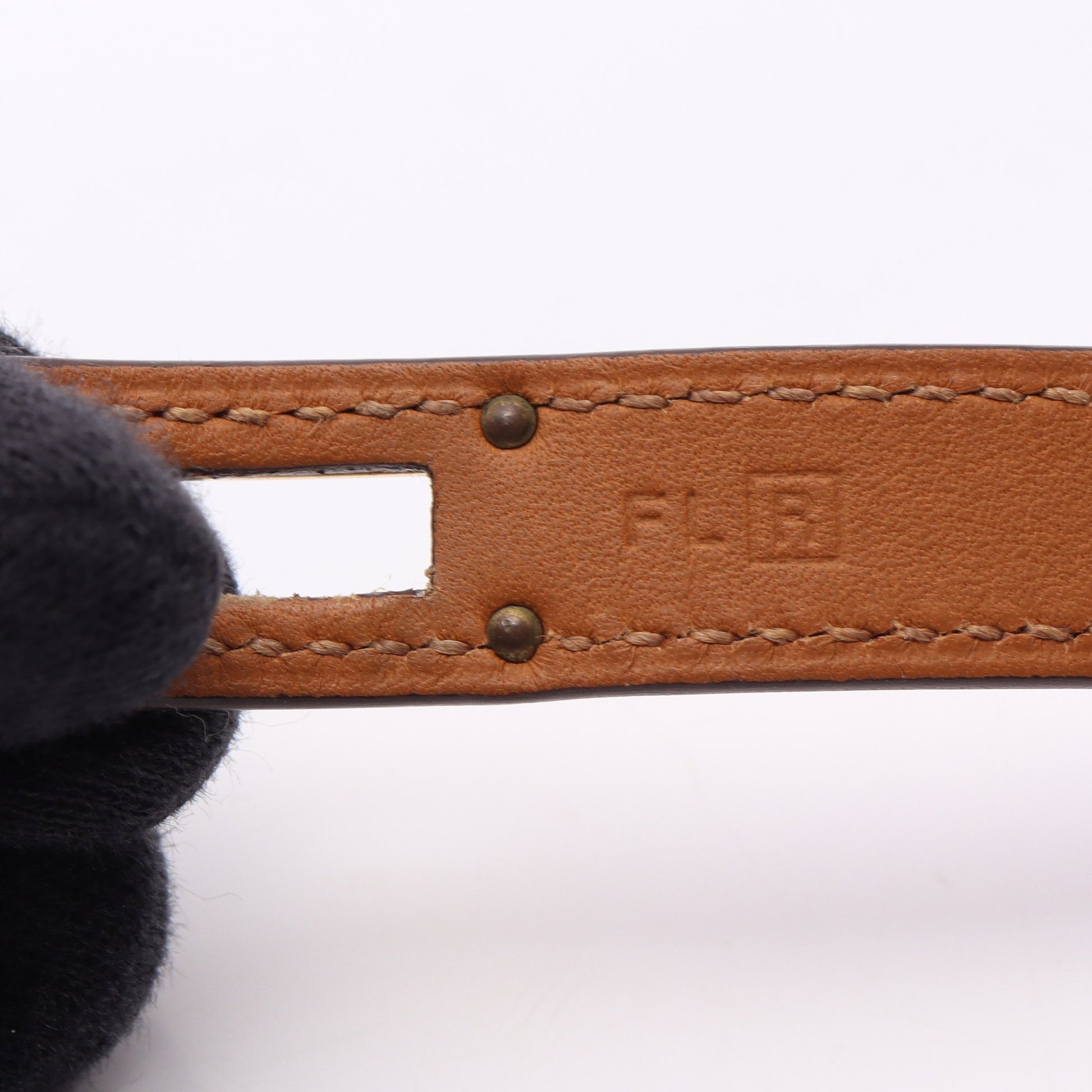 ケリーブレスレット ドゥブルトゥール ブレスレット GP レザー ブラウン ゴールド エルメス アクセサリー HERMES
