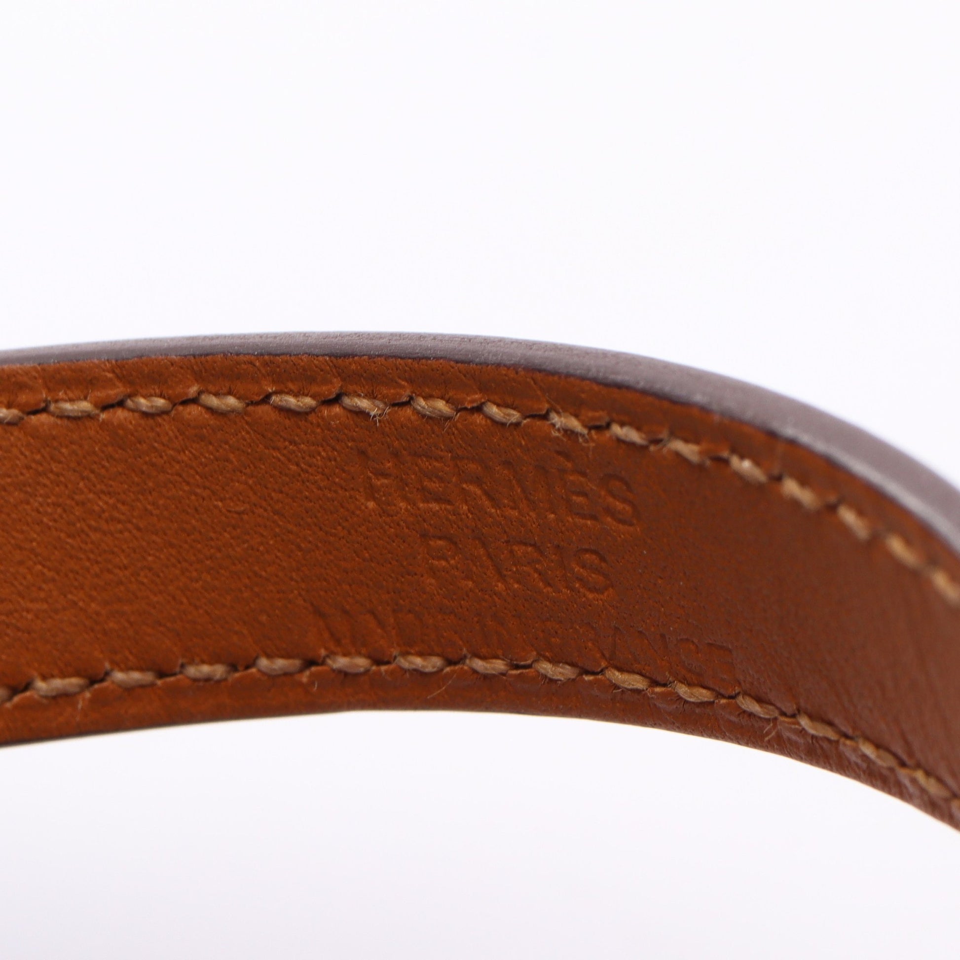 ケリーブレスレット ドゥブルトゥール ブレスレット GP レザー ブラウン ゴールド エルメス アクセサリー HERMES