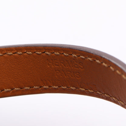 ケリーブレスレット ドゥブルトゥール ブレスレット GP レザー ブラウン ゴールド エルメス アクセサリー HERMES