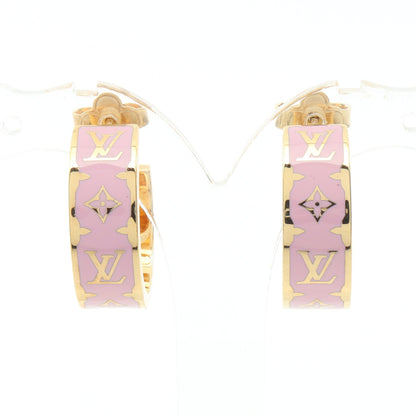 ナノグラム エナメル フープ ピアス GP ピンク ゴールド ルイヴィトン アクセサリー LOUIS VUITTON