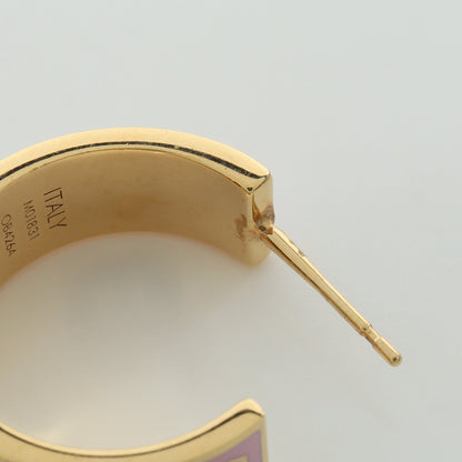 ナノグラム エナメル フープ ピアス GP ピンク ゴールド ルイヴィトン アクセサリー LOUIS VUITTON