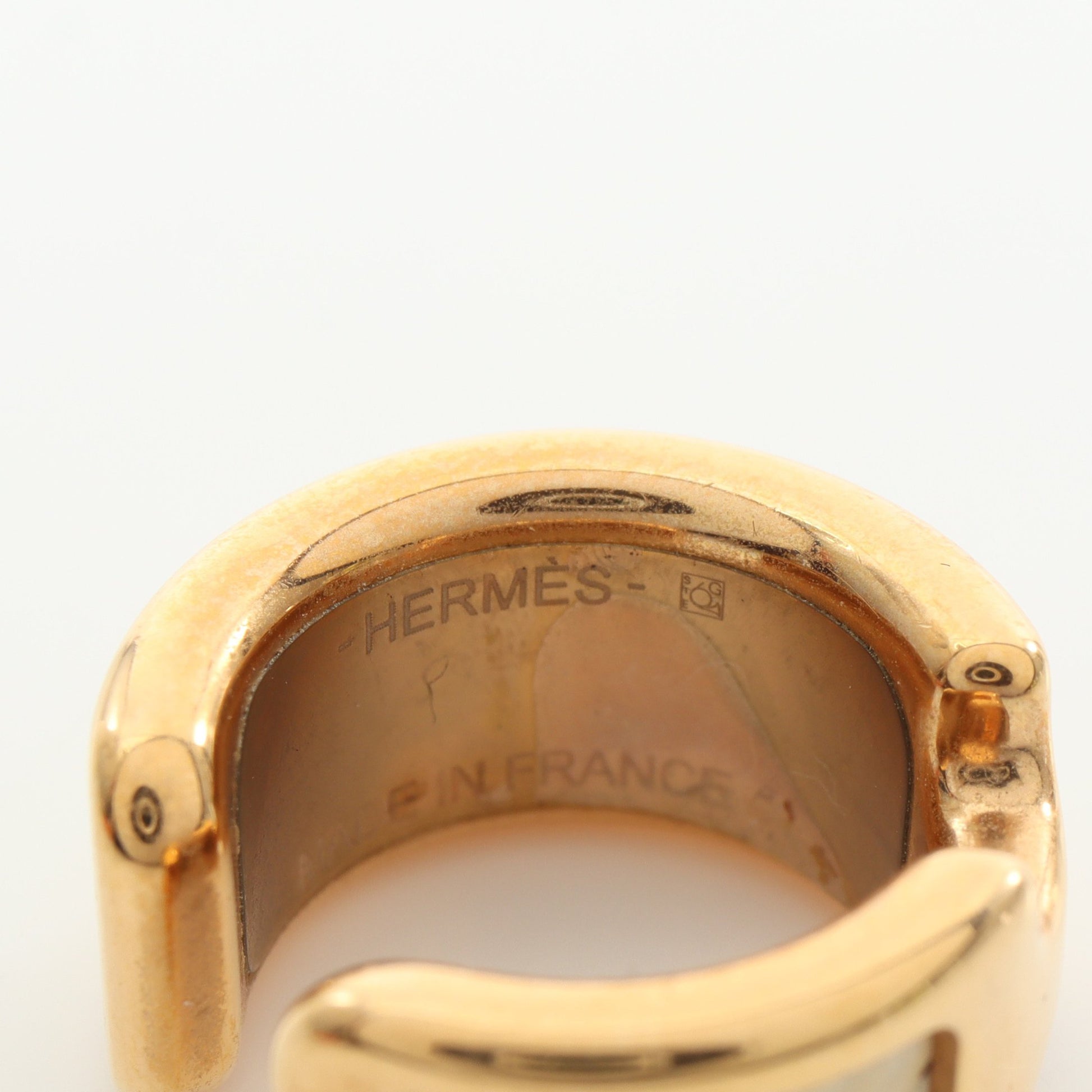 オランプPM イヤーカフ GP ヴォーエプソン ゴールド アイボリー エルメス アクセサリー HERMES