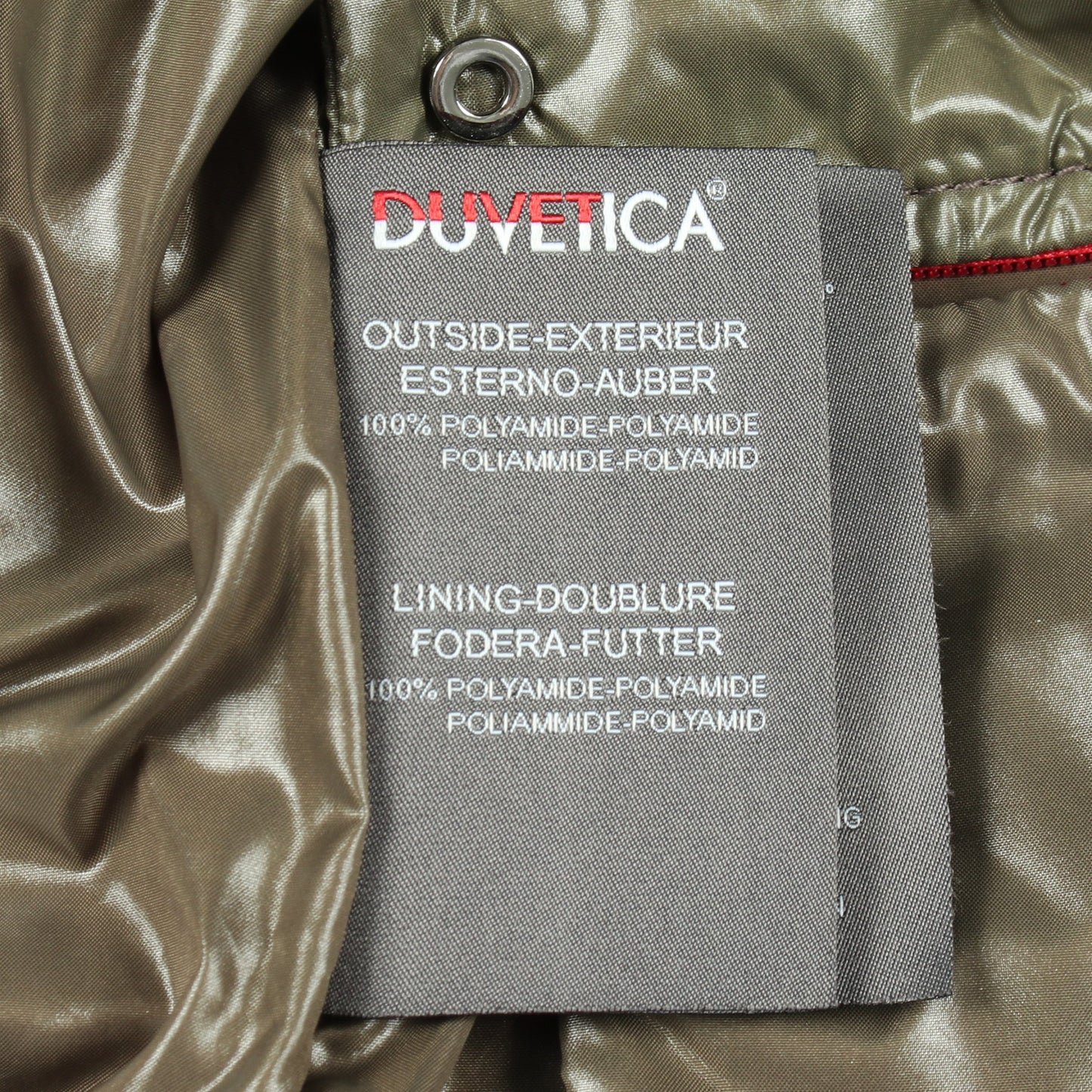 フード付き ダウンベスト ナイロン カーキグリーン デュベティカ アウター DUVETICA