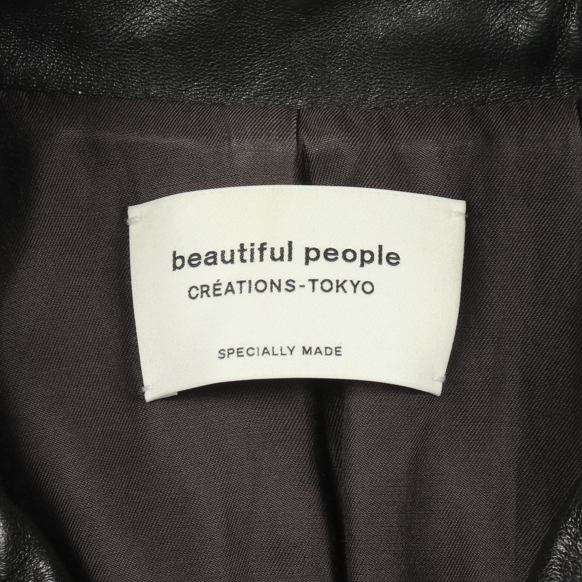 キッズ ライダースジャケット レザー ブラック ビューティフルピープル アウター beautiful people