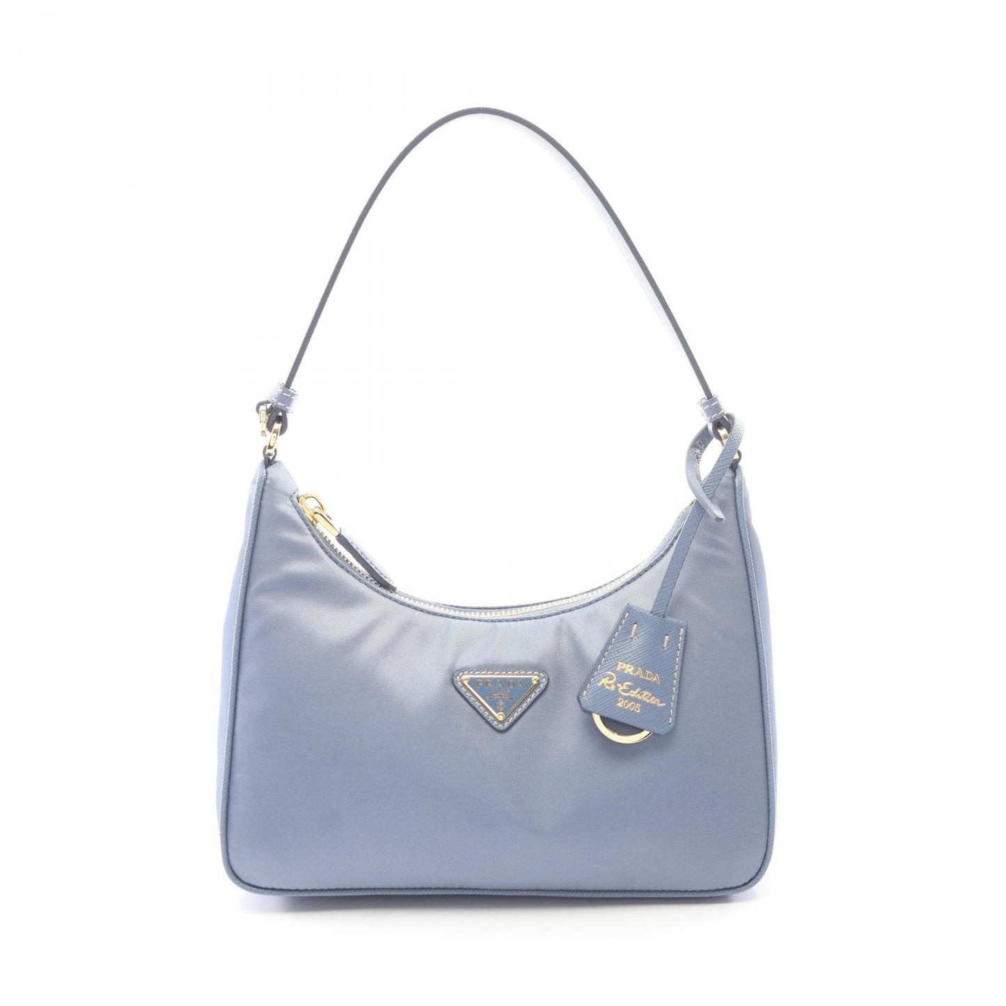 Re-Edition 2005 Re-Nylon ミニバッグ ハンドバッグ ナイロン サフィアーノレザー ブルーグレー プラダ バッグ PRADA