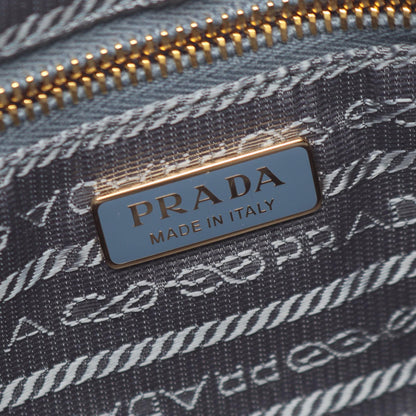 Re-Edition 2005 Re-Nylon ミニバッグ ハンドバッグ ナイロン サフィアーノレザー ブルーグレー プラダ バッグ PRADA