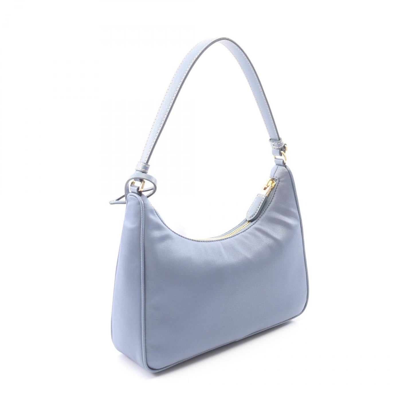 Re-Edition 2005 Re-Nylon ミニバッグ ハンドバッグ ナイロン サフィアーノレザー ブルーグレー プラダ バッグ PRADA