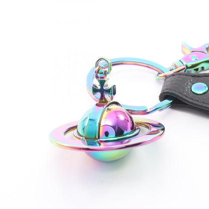 3D ORB IRIDESCENT オーブ キーホルダー バッグチャーム レザー ブラック マルチカラー ヴィヴィアンウエストウッド 財布・小物 Vivienne Westwood