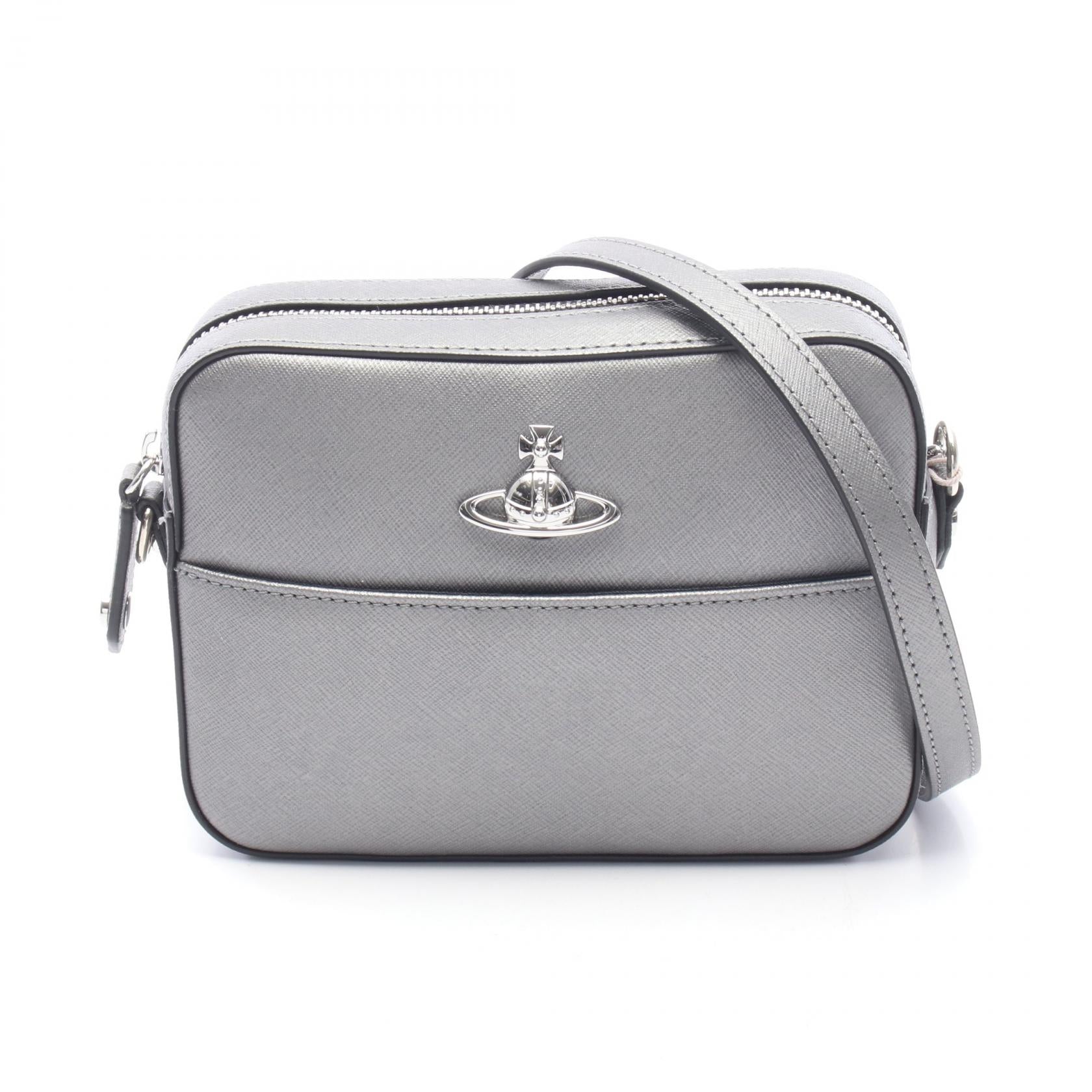 CAMERA BAG ショルダーバッグ レザー グレー ヴィヴィアンウエストウッド バッグ Vivienne Westwood