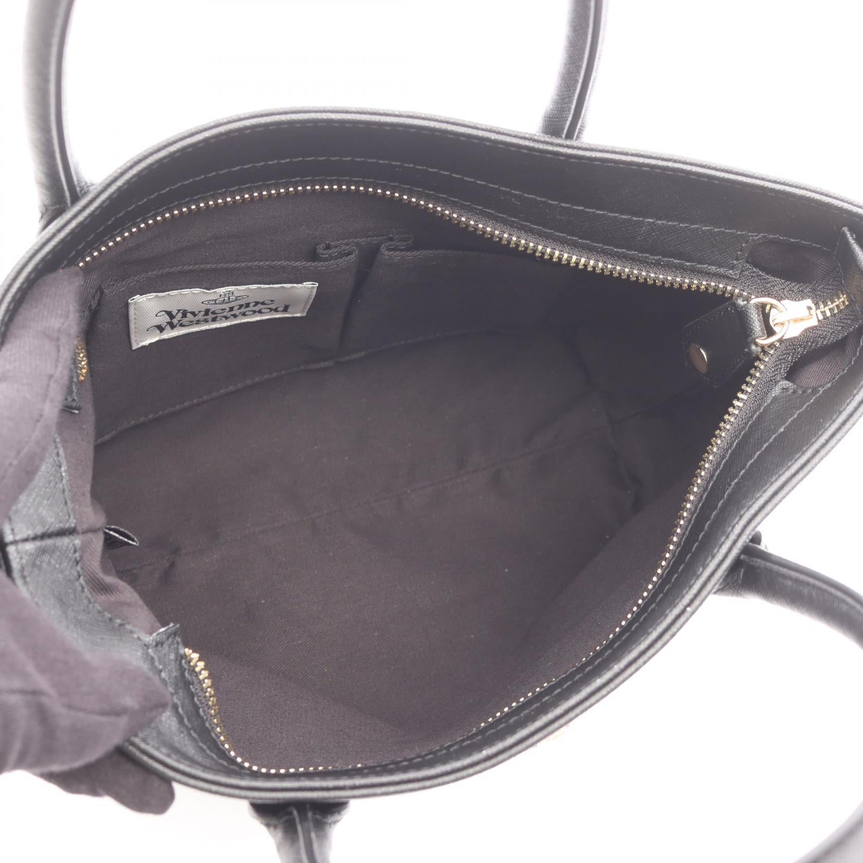 MINI TOTE DIAMANTE ORB ディアマンテ オーブ ミニ 2WAY ハンドバッグ トートバッグ レザー ブラック ヴィヴィアンウエストウッド バッグ Vivienne Westwood