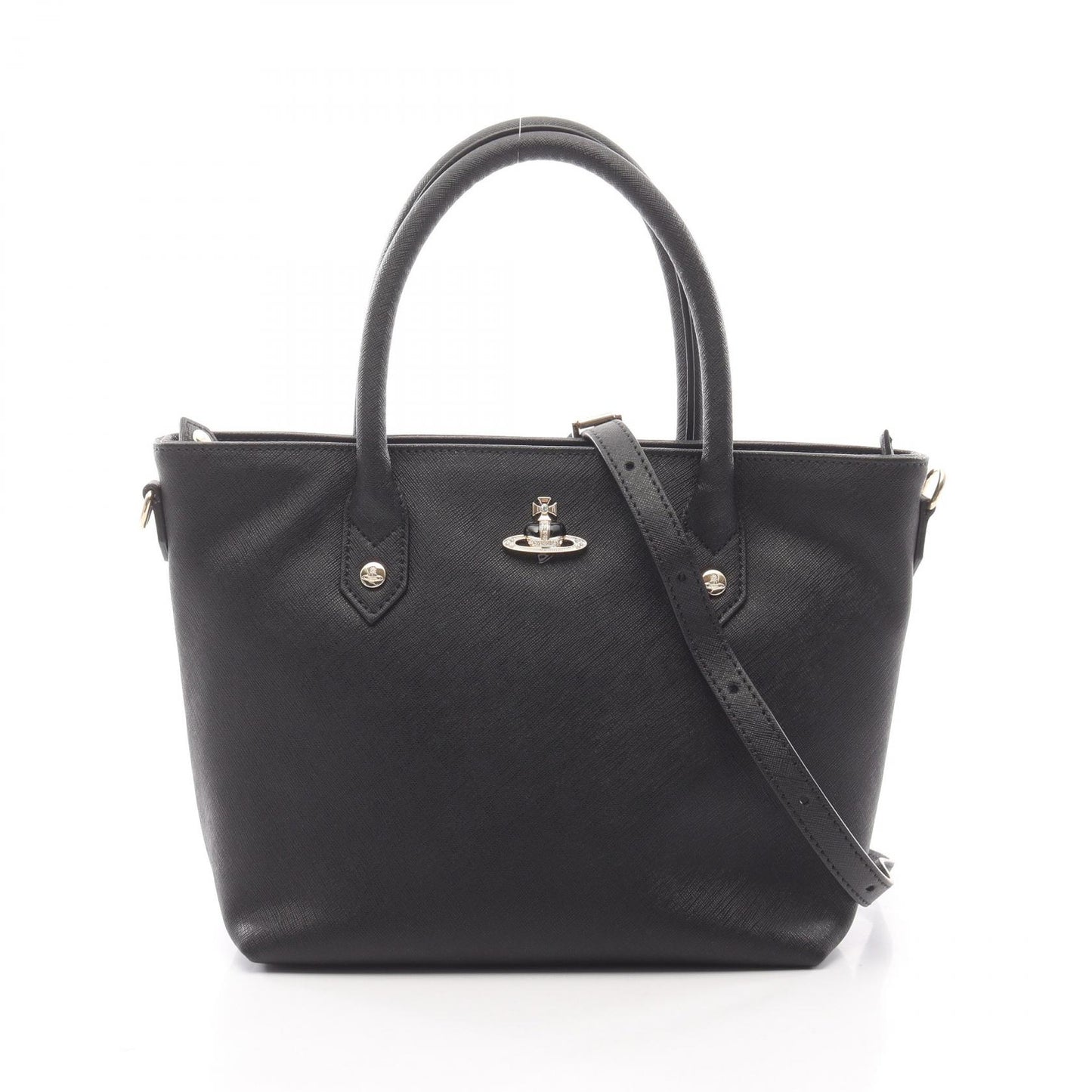 MINI TOTE DIAMANTE ORB ディアマンテ オーブ ミニ 2WAY ハンドバッグ トートバッグ レザー ブラック ヴィヴィアンウエストウッド バッグ Vivienne Westwood