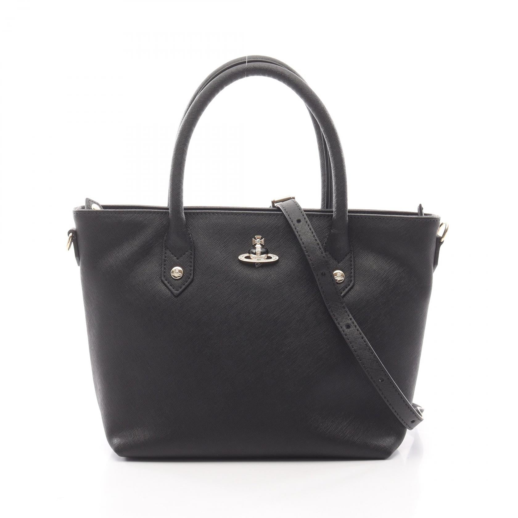 MINI TOTE DIAMANTE ORB ディアマンテ オーブ ミニ 2WAY ハンドバッグ トートバッグ レザー ブラック ヴィヴィアンウエストウッド バッグ Vivienne Westwood