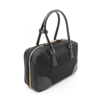 RE-EDITION 1978 RE-NYLON TESSUTO+SAFFIANO ミディアム ダブルハンドル 2WAY ハンドバッグ ナイロン サフィアーノレザー ブラック プラダ バッグ PRADA