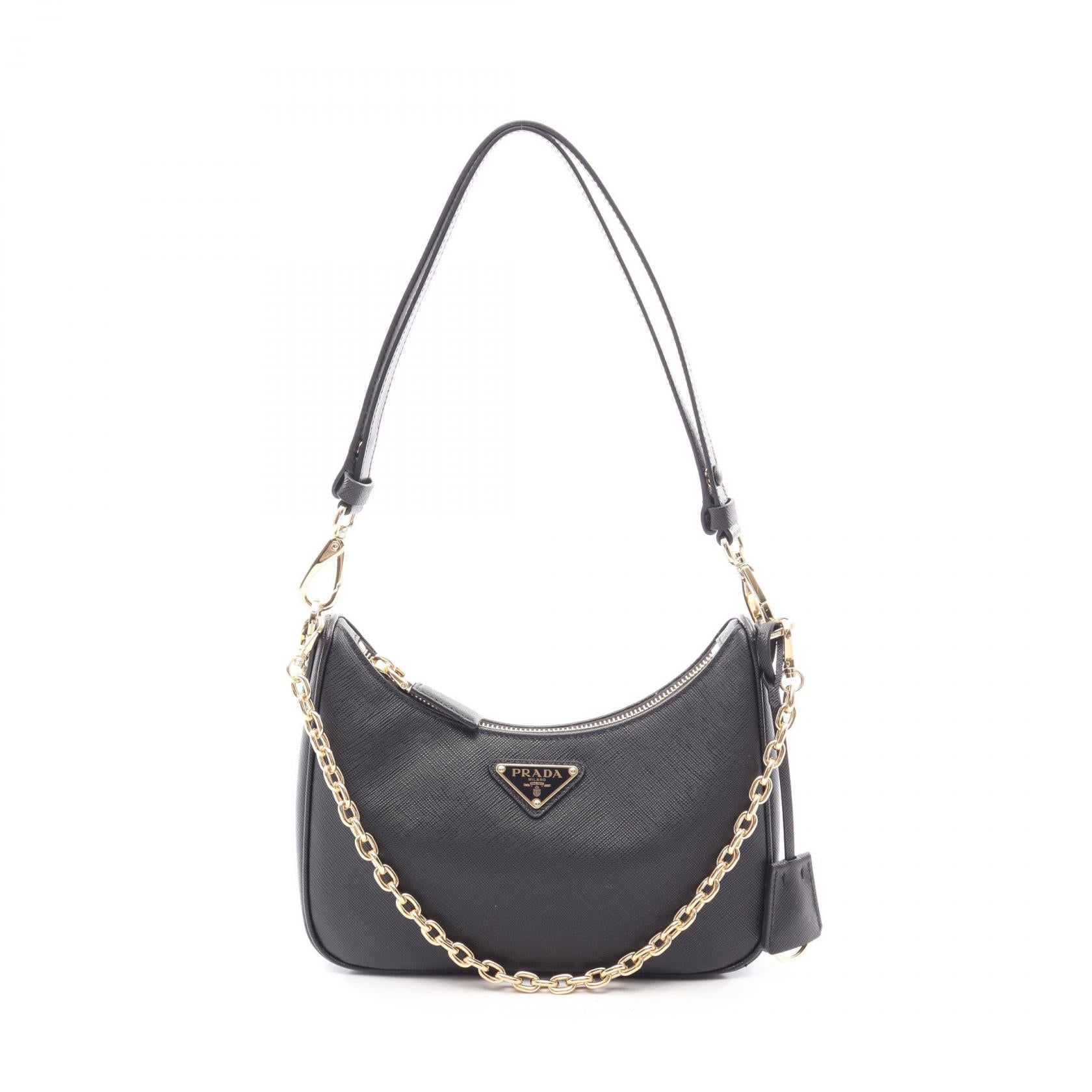 SAFFIANO LUX 2WAY ショルダーバッグ サフィアーノレザー ブラック プラダ バッグ PRADA