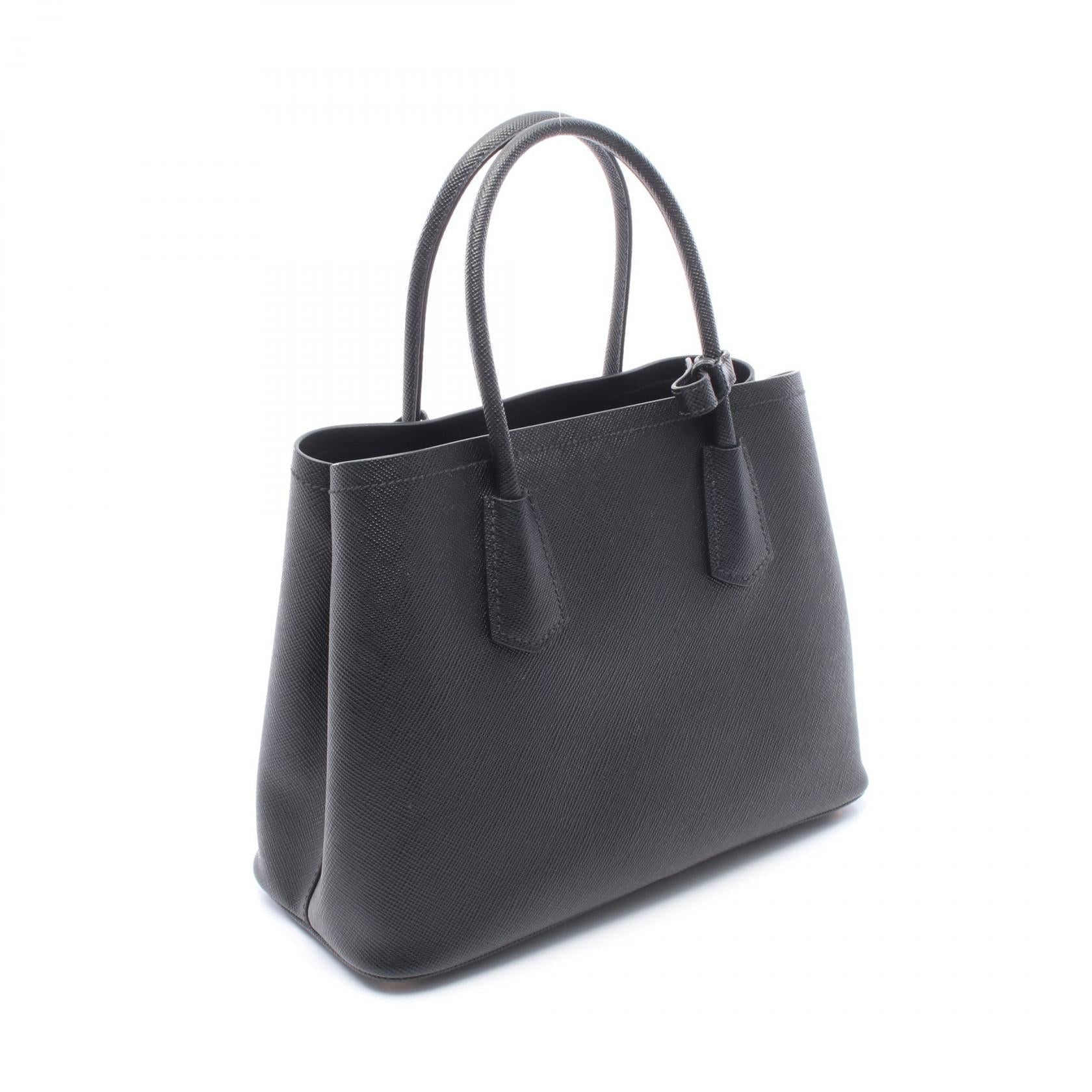 2WAY ハンドバッグ トートバッグ サフィアーノレザー ブラック プラダ バッグ PRADA