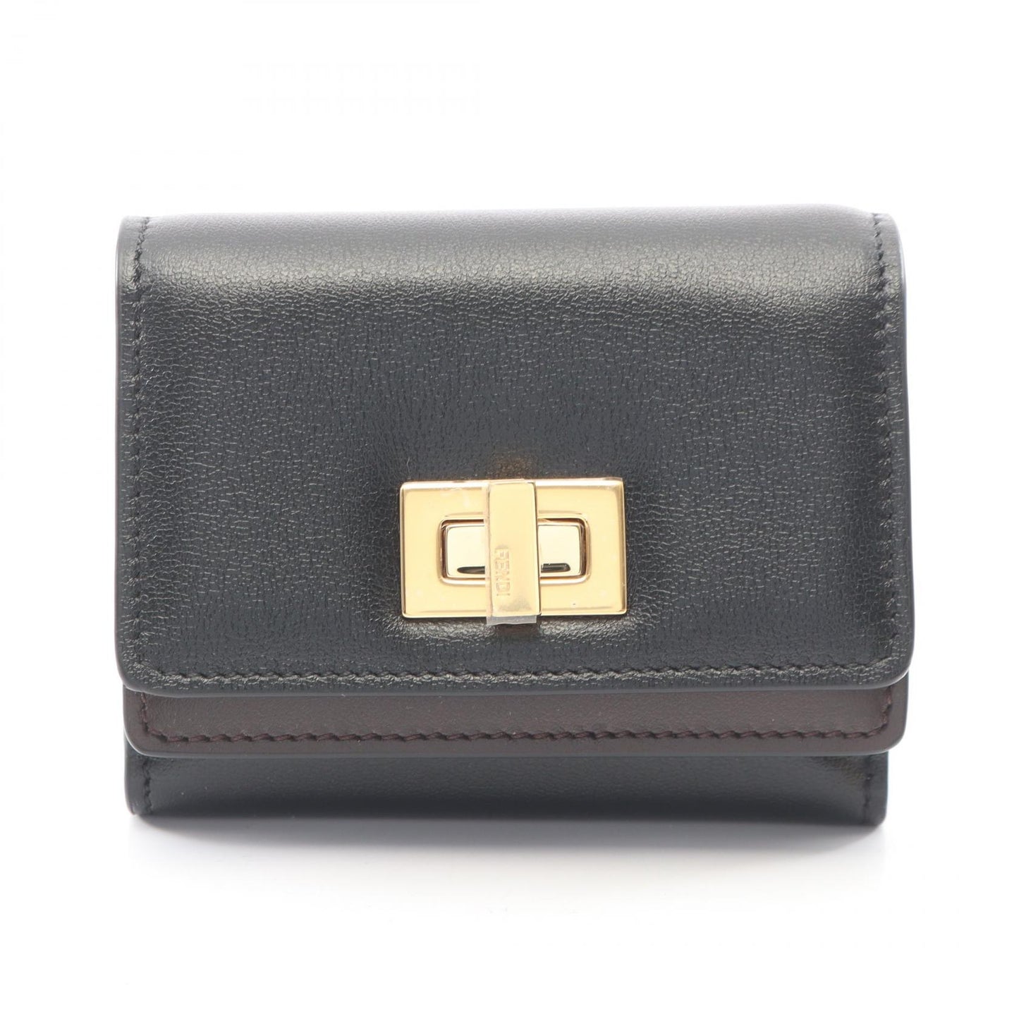 WAY ウェイ 三つ折り財布 レザー ブラック ダークブラウン フェンディ 財布・小物 FENDI