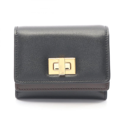 WAY ウェイ 三つ折り財布 レザー ブラック ダークブラウン フェンディ 財布・小物 FENDI