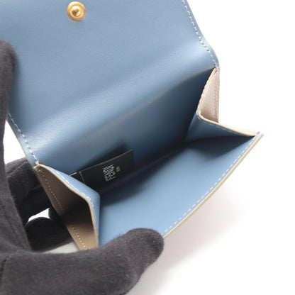 WAY ウェイ 三つ折り財布 レザー グレーベージュ ブルー フェンディ 財布・小物 FENDI