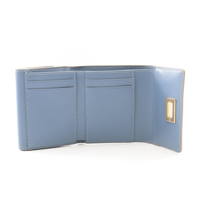 WAY ウェイ 三つ折り財布 レザー グレーベージュ ブルー フェンディ 財布・小物 FENDI