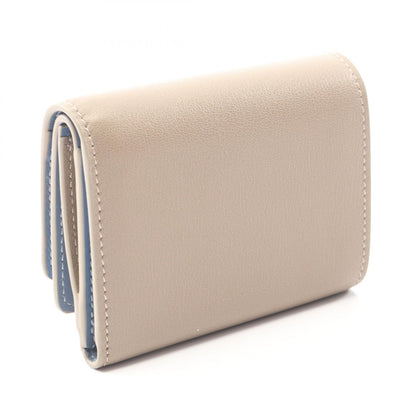 WAY ウェイ 三つ折り財布 レザー グレーベージュ ブルー フェンディ 財布・小物 FENDI