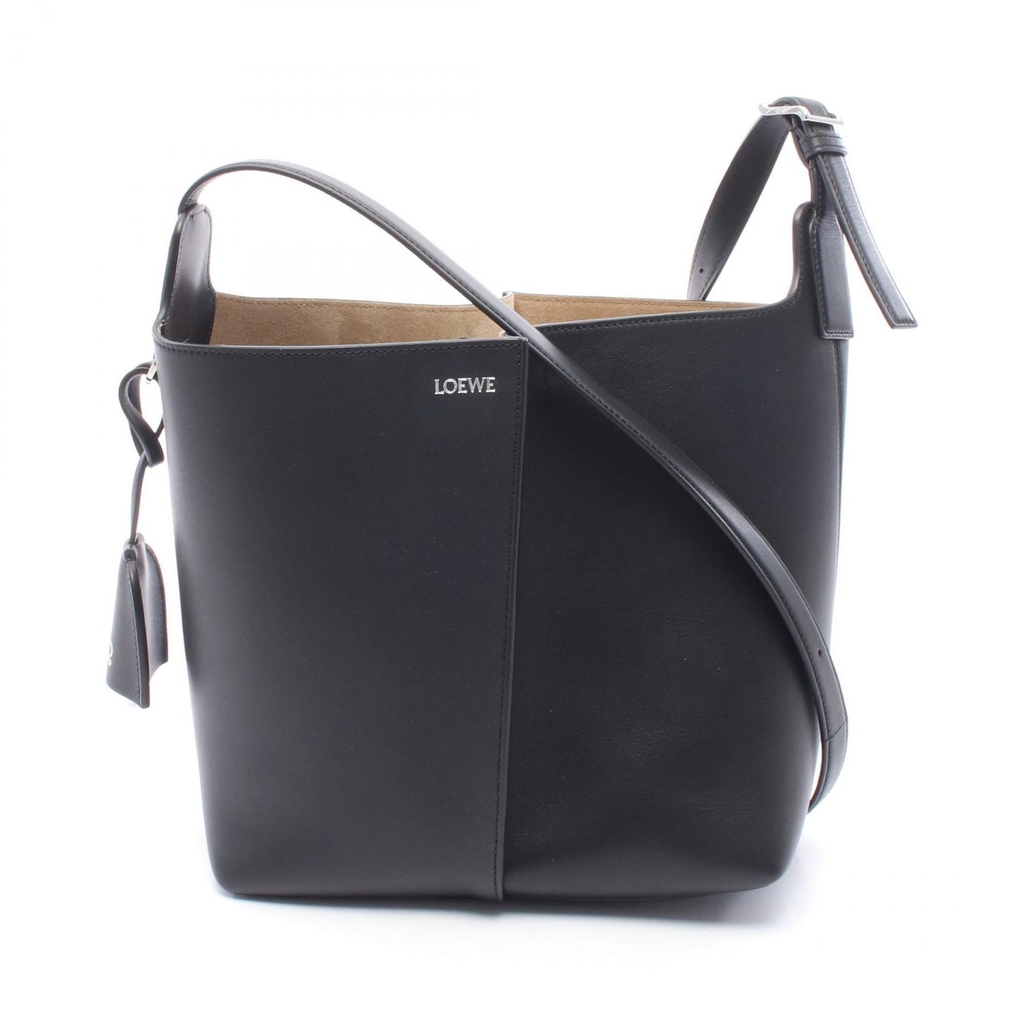 ビルバオ バケットバッグ ミディアム ショルダーバッグ レザー ブラック ロエベ バッグ LOEWE