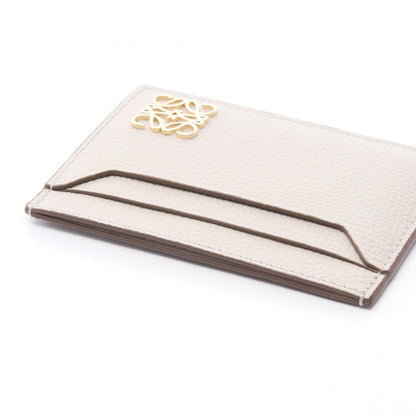 アナグラム プレーン カードホルダー カードケース レザー ライトベージュ ロエベ 財布・小物 LOEWE